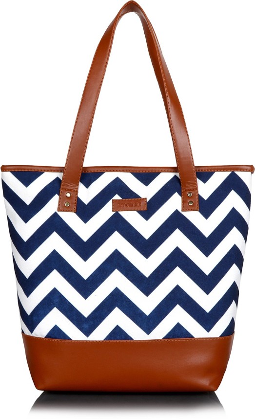 blue and white handbags