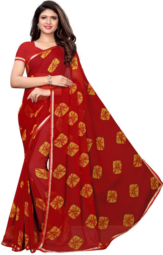 Buy Swaron Dyed Daily Wear Chiffon