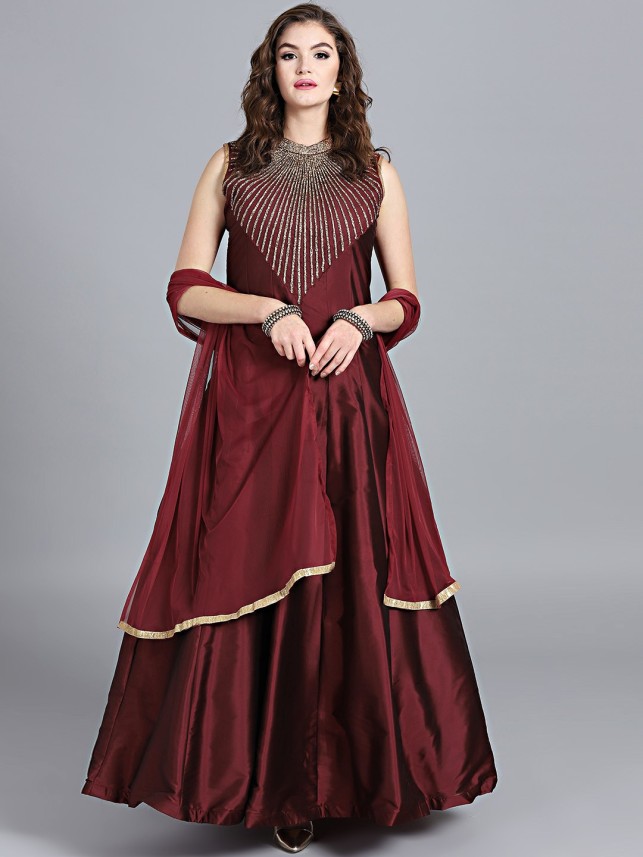 silk gown flipkart