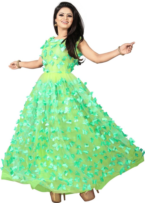 light green gown design