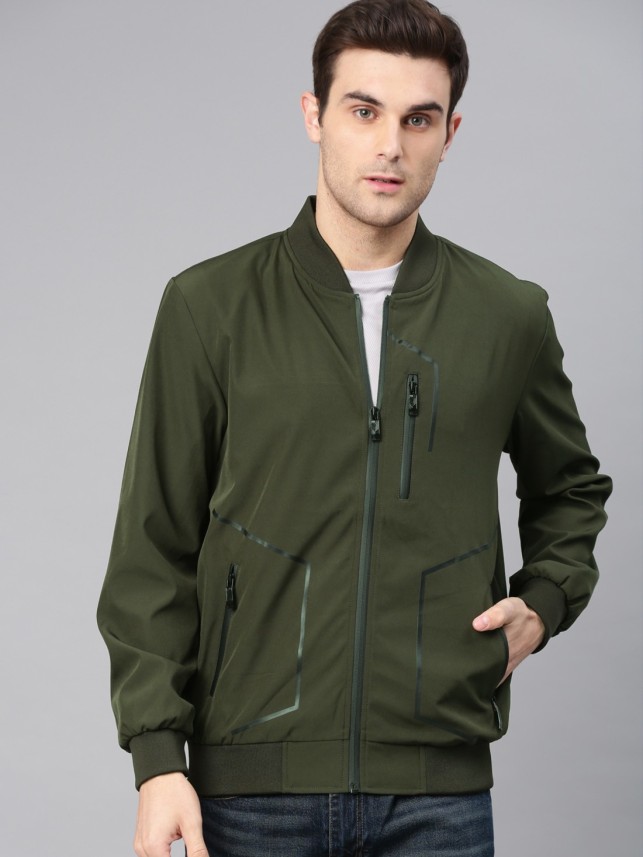 hrx bomber jacket olive green