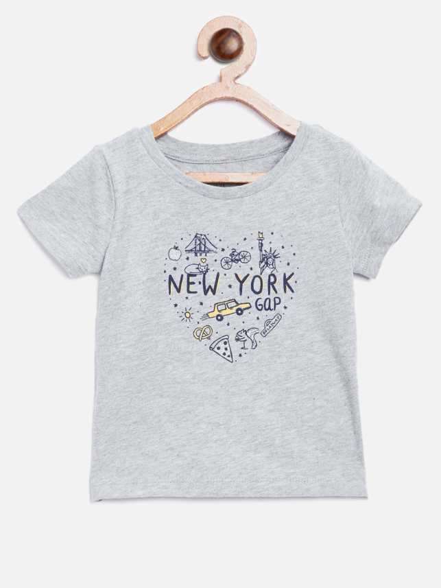 Gap Girls Solid Pure Cotton T Shirt Price In India Buy Gap Girls