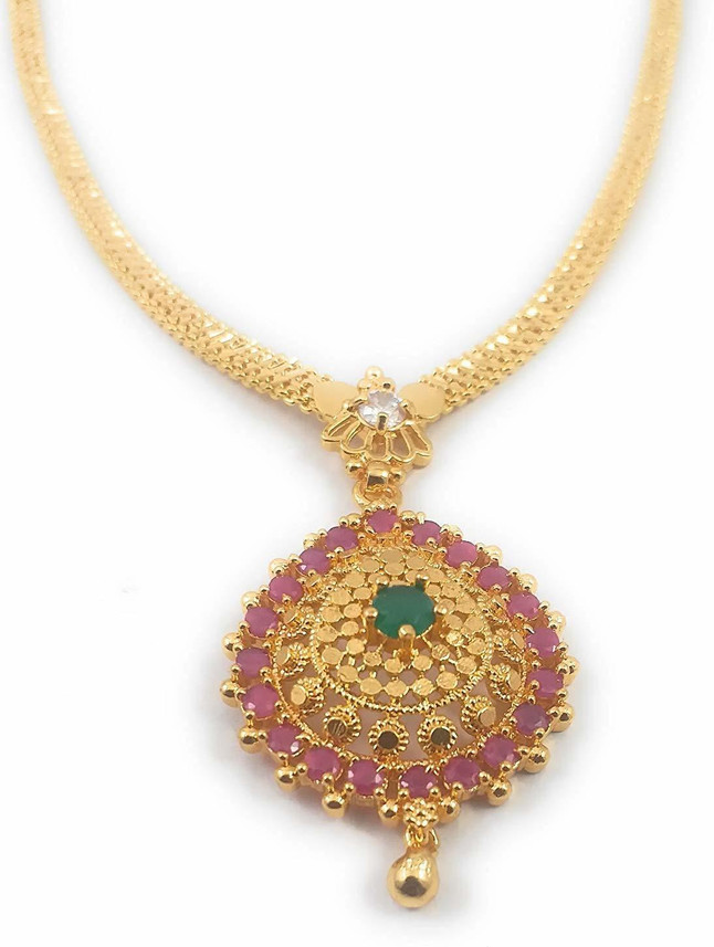 AFJ SHORT NECKLACE Ruby, Emerald Gold 