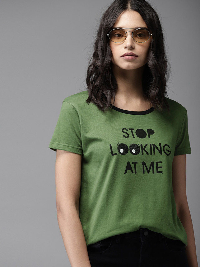 Moda Rapido Printed Women Round Neck 