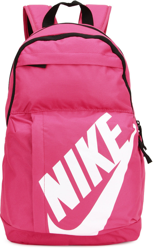 small pink nike backpack