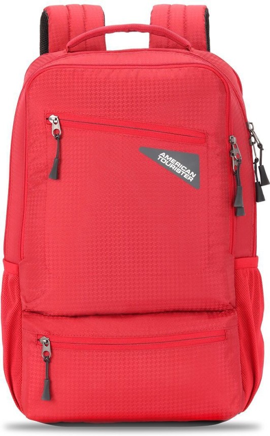 red american tourister backpack