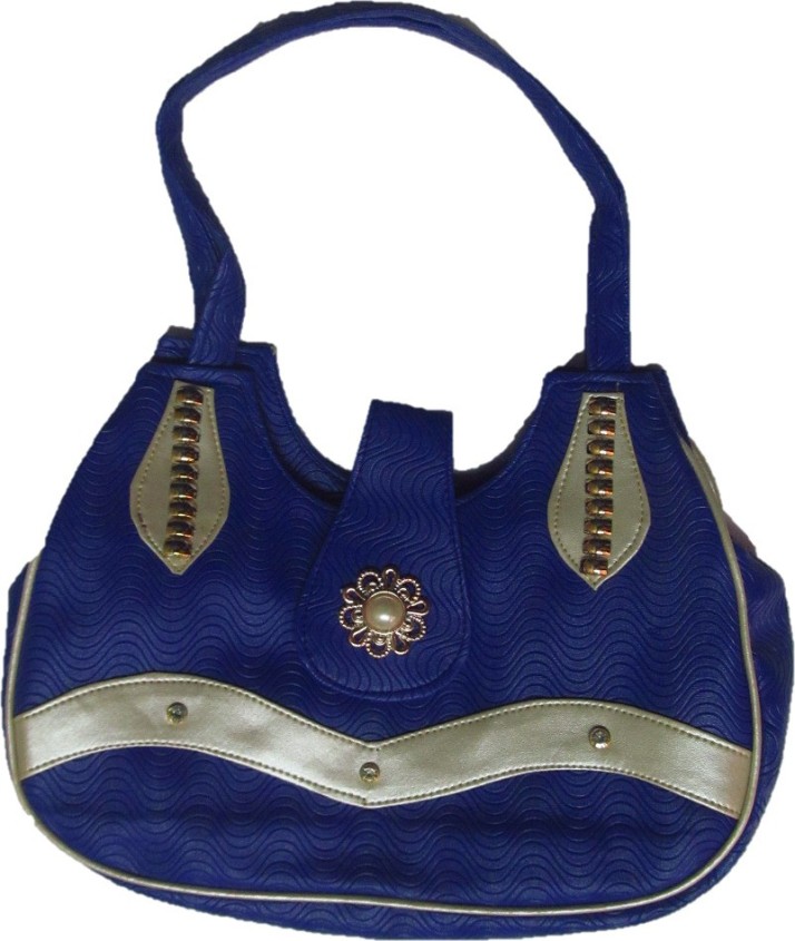 blue and gold bag