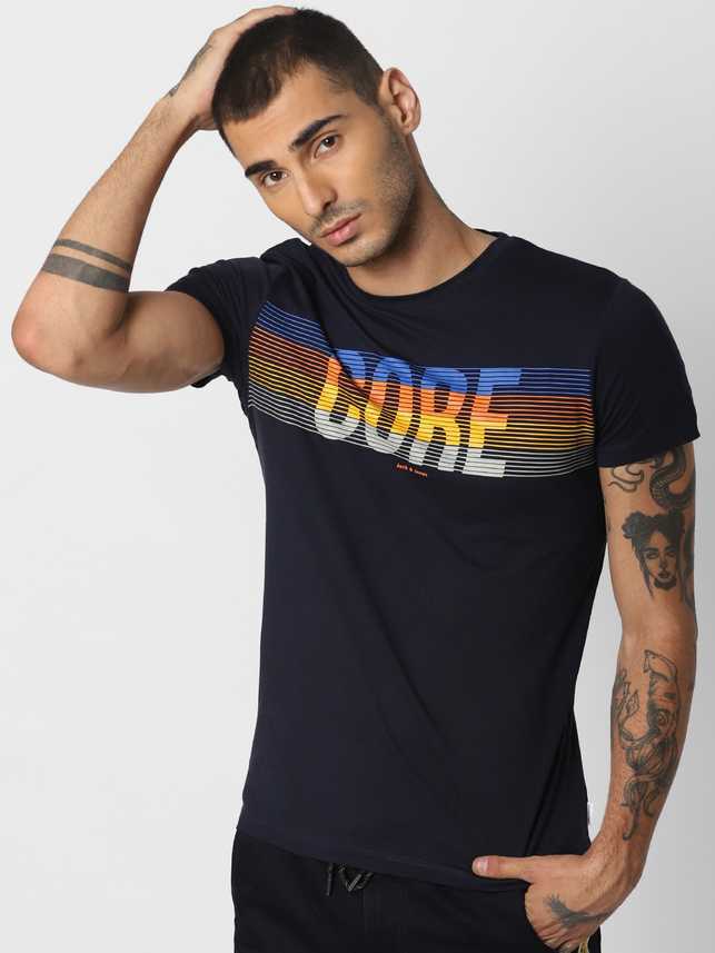 Jack Jones Embroidered Men Round Neck Blue T Shirt Buy Jack Jones Embroidered Men Round Neck Blue T Shirt Online At Best Prices In India Flipkart Com