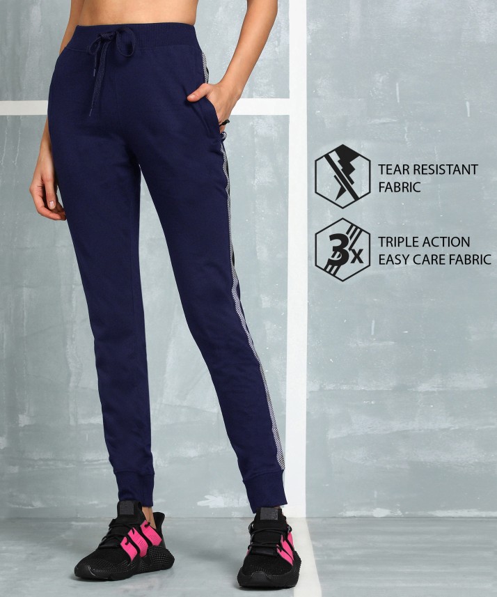 track pants with stripe womens