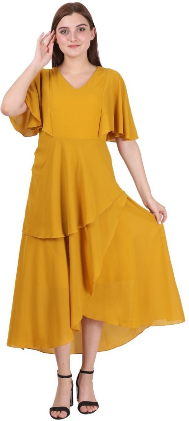 yellow dress design