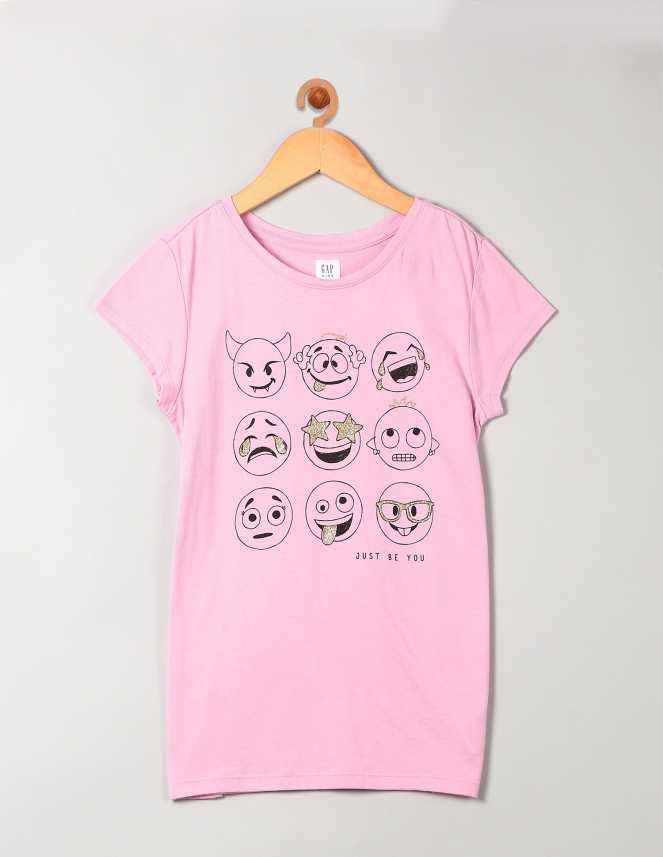 Gap Girls Graphic Print Cotton Blend T Shirt Price In India Buy