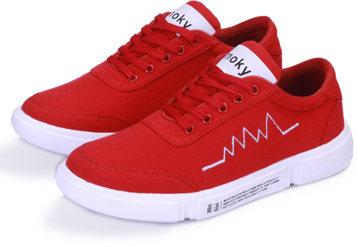 mens red canvas sneakers