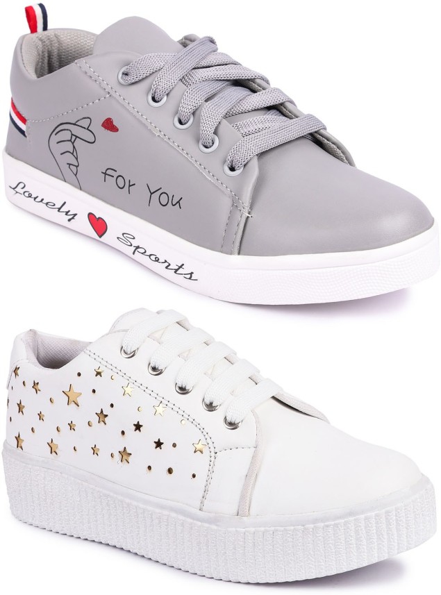 2 Girls Casual Shoes Sneakers For Women 