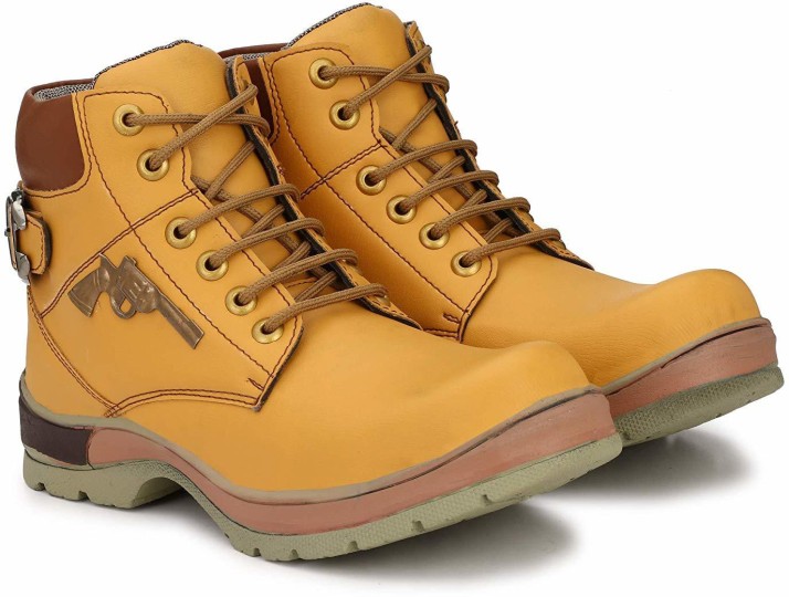 mens tan lace up boots