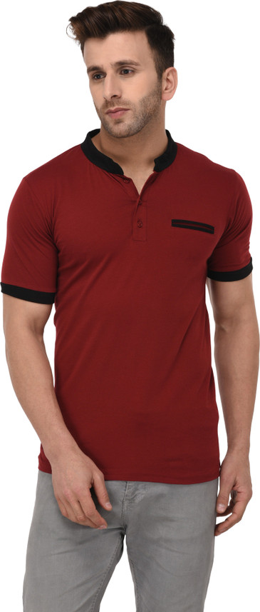 maroon colour shirt matching jeans