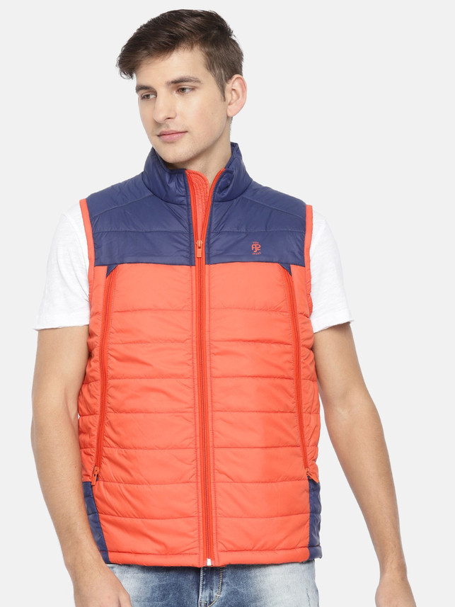 pepe jeans sleeveless solid men's jacket