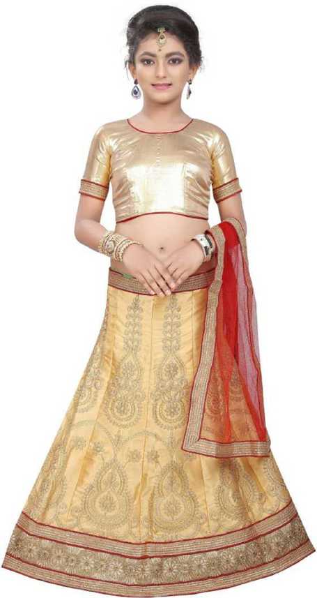 Rj Fashion Style Girls Lehenga Choli Ethnic Wear Embroidered