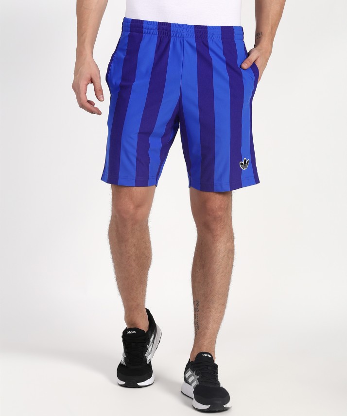 adidas blue stripe shorts