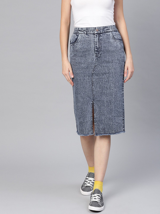denim skirt flipkart