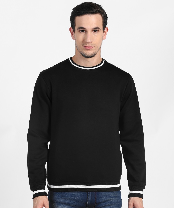 flying machine full sleeve solid men's sweatshirt