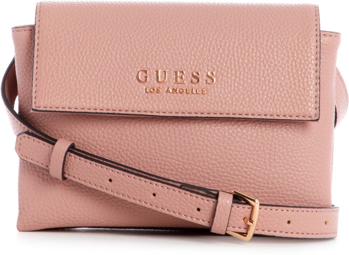 guess sling bag pink