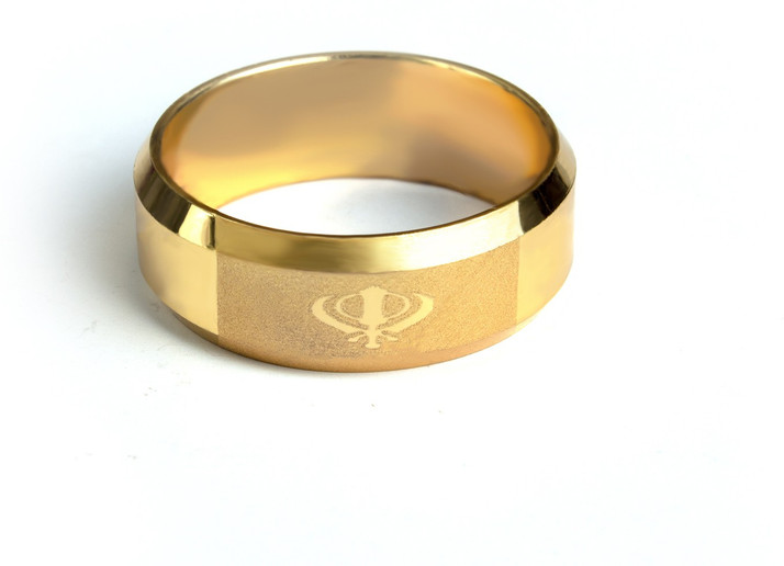 khanda ring gold