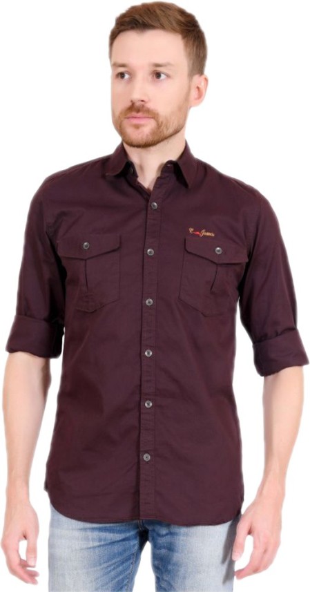 brown shirt mens outfit