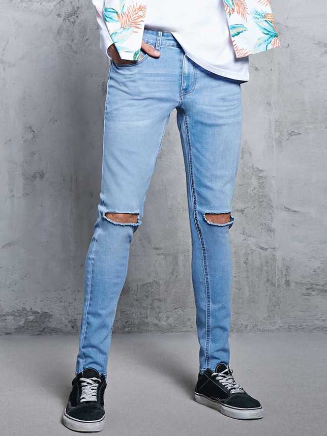 Forever 21 Skinny Men Light Blue Jeans Buy Forever 21 Skinny Men