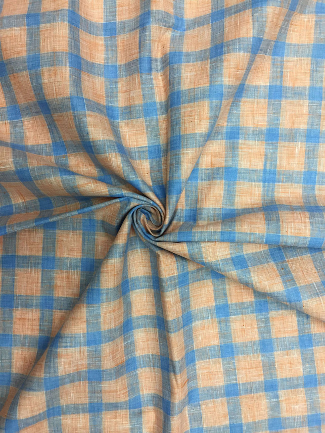 SWING FASHIONS Linen Checkered Shirt 