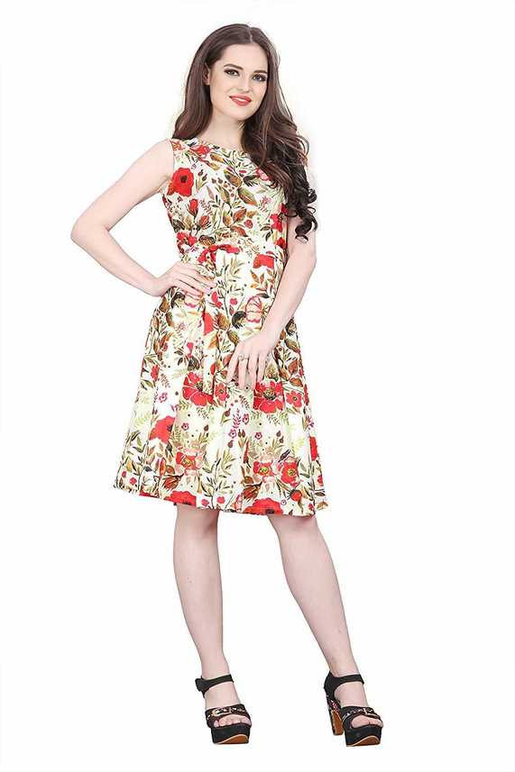 Yatha Women Fit And Flare Multicolor Dress Buy Yatha Women Fit