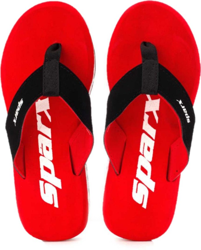 sparx slippers red