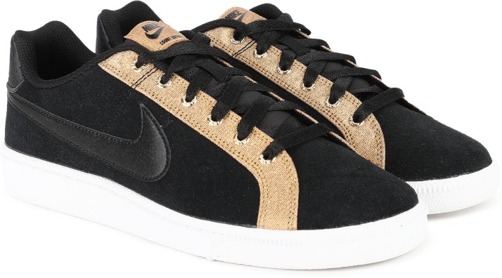 nike court royale black and gold