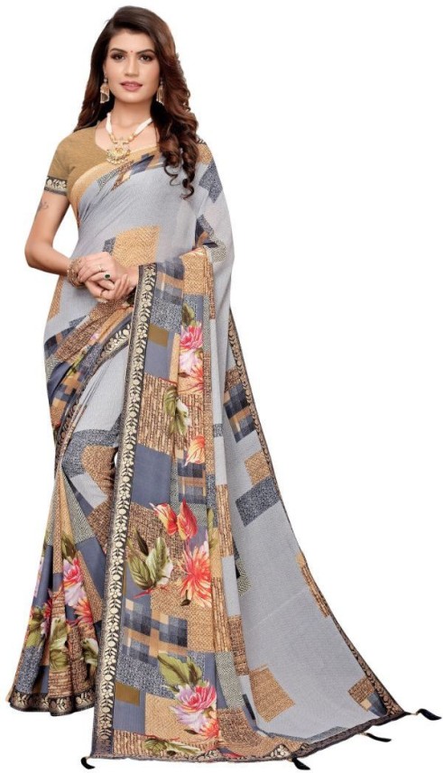 pure chiffon sarees flipkart