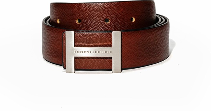 tommy hilfiger brown leather belt