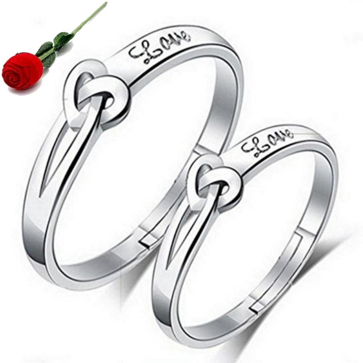 couple ring design silver