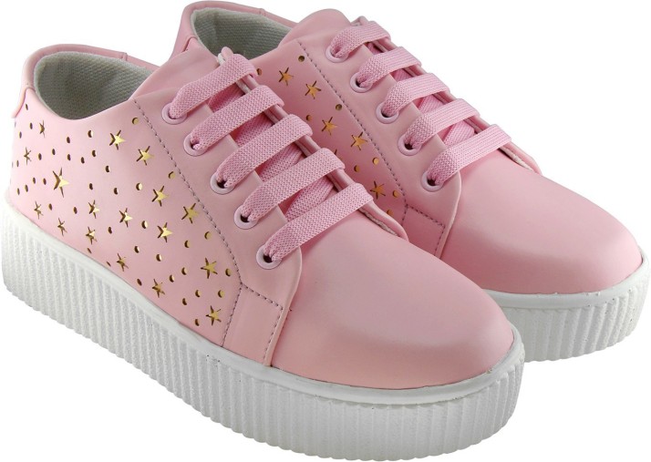 Stylish Pink Sneakers Shoes 