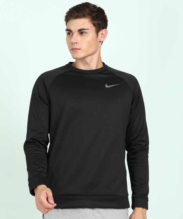 nike full sleeve solid men's sweatshirt