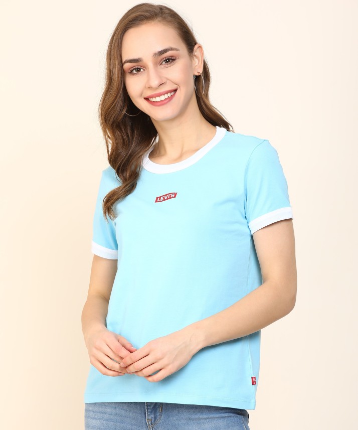 levis blue t shirt women's