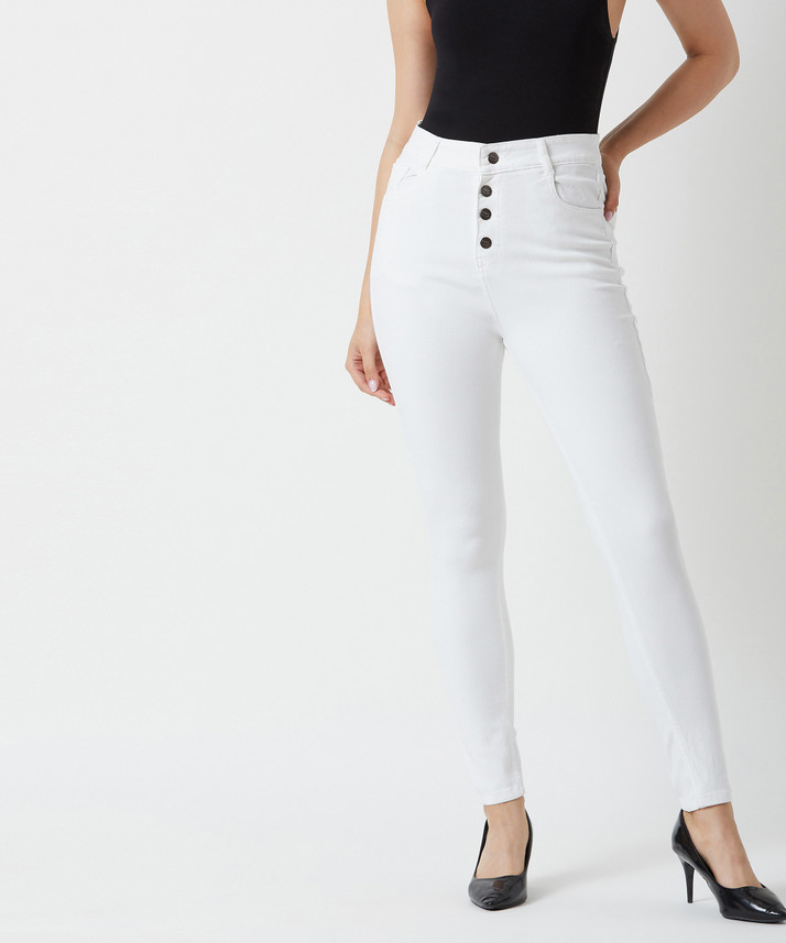 Miss Chase Skinny Women White Jeans 