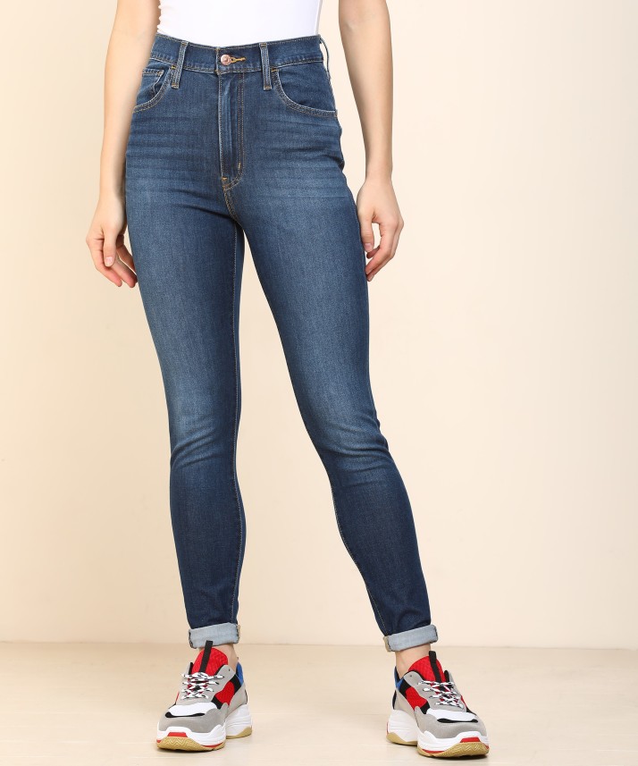 levi's skinny women's blue jeans