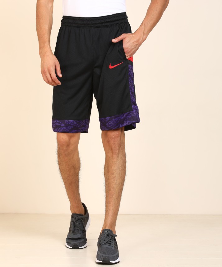 purple and black nike shorts