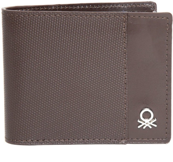 benetton men's leather wallet price