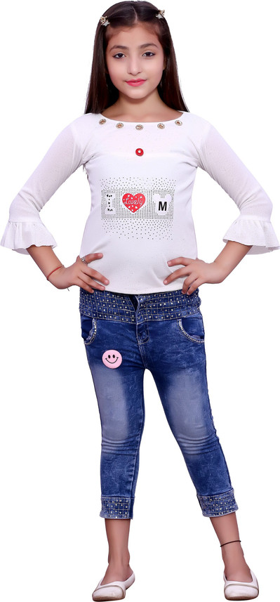 Buy ELENDRA Girls Casual Top Capri 