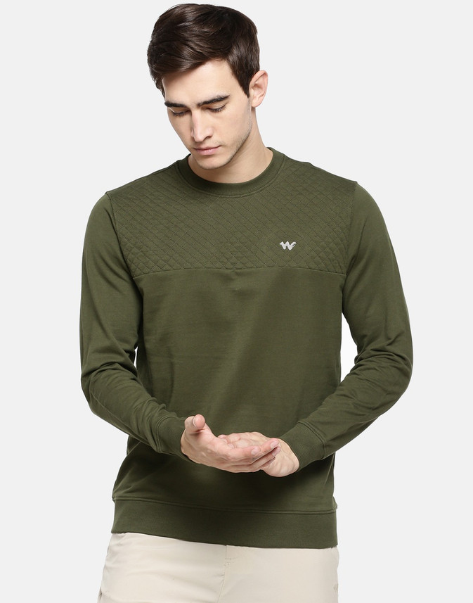 wildcraft full sleeve solid men's sweatshirt