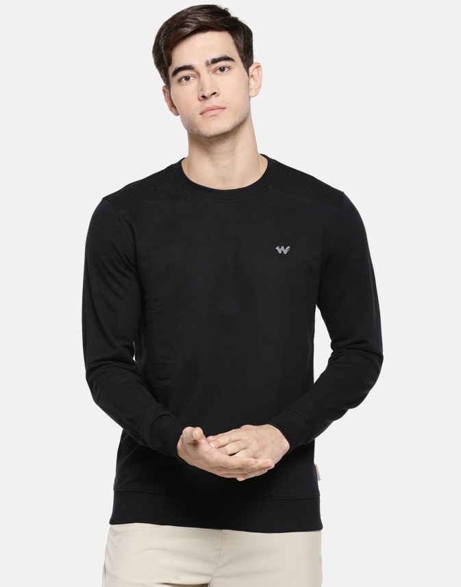 wildcraft full sleeve solid men's sweatshirt