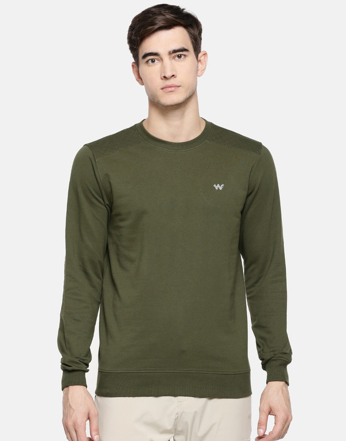 wildcraft full sleeve solid men's sweatshirt