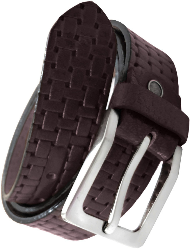 maroon designer belt