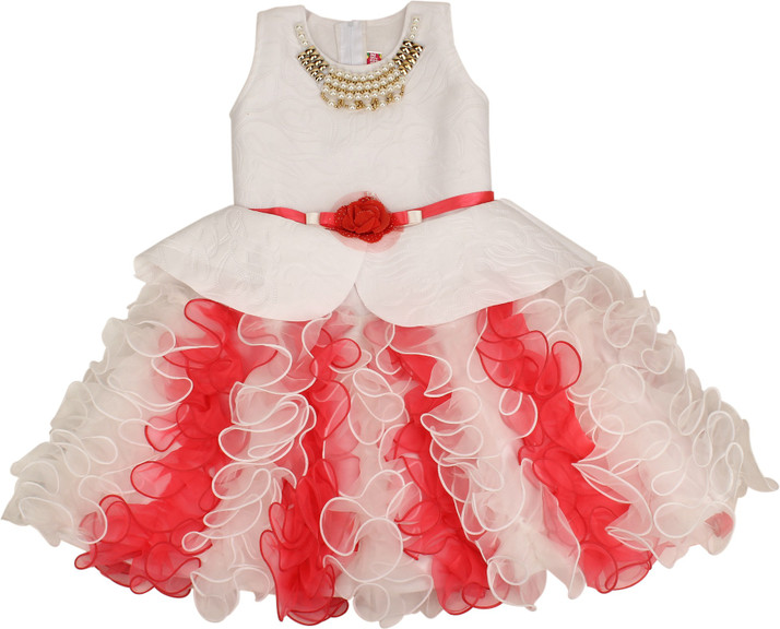 white frill frock