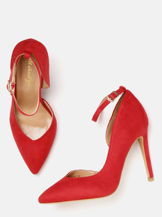 all red heels
