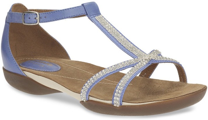 clarks women's blue sandals